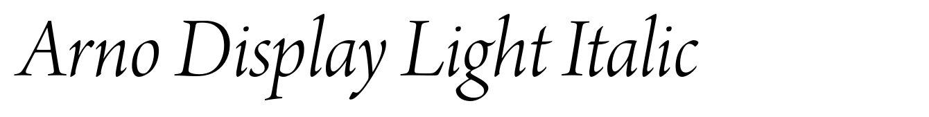 Arno Display Light Italic